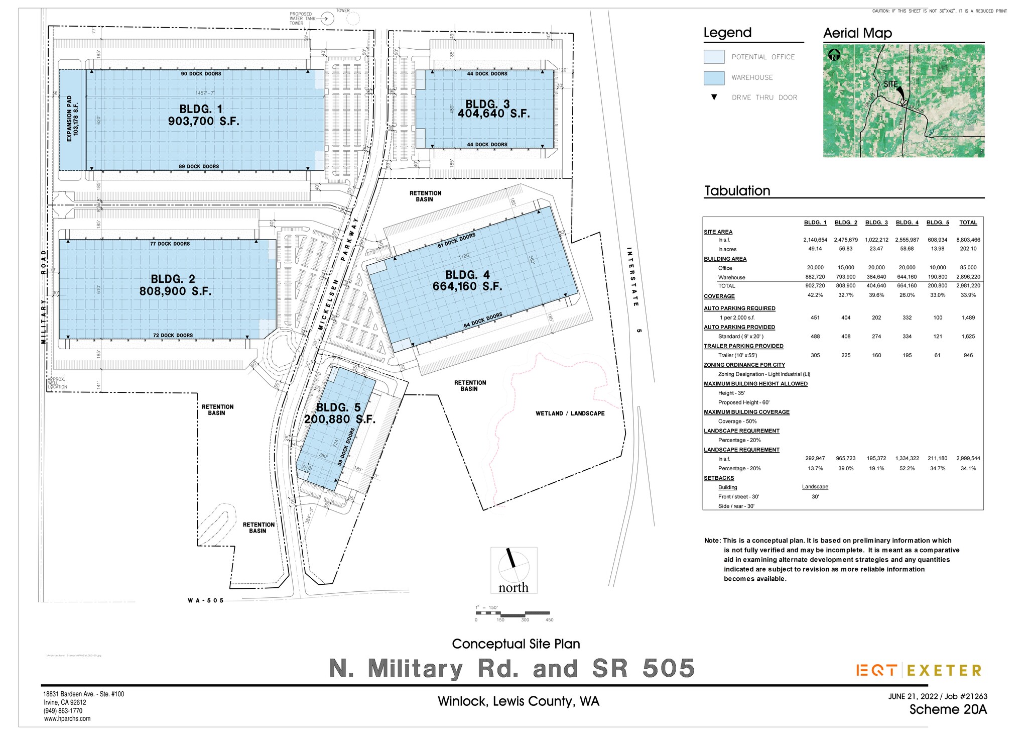 EQT Exeter I-5 Gateway, Winlock, WA à louer Plan de site- Image 1 de 1