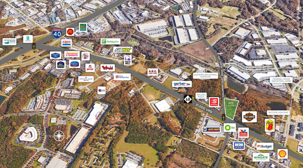 515-517 Gallimore Dairy Rd, Greensboro, NC à vendre - Photo du bâtiment - Image 1 de 19