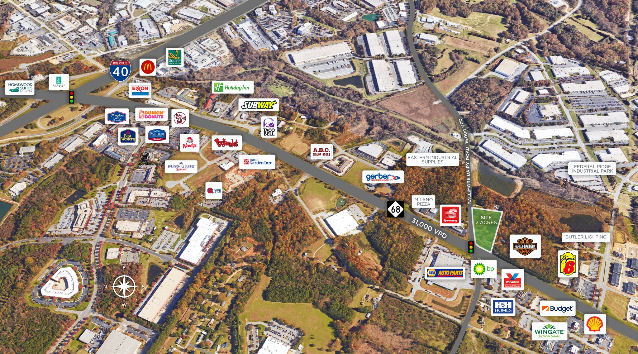 515-517 Gallimore Dairy Rd, Greensboro, NC à vendre Photo du bâtiment- Image 1 de 20