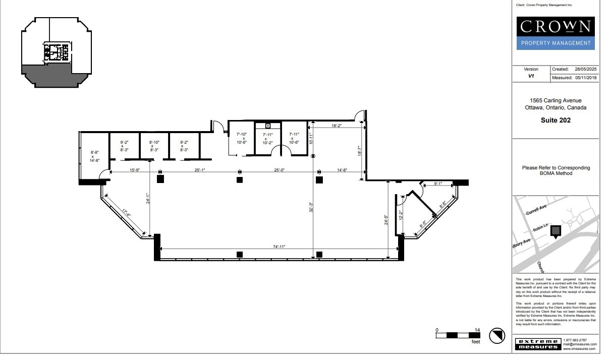 1545 Carling Ave, Ottawa, ON for lease Floor Plan- Image 1 of 1