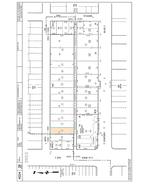 310 E 99th St, Inglewood, CA for sale - Plat Map - Image 2 of 2