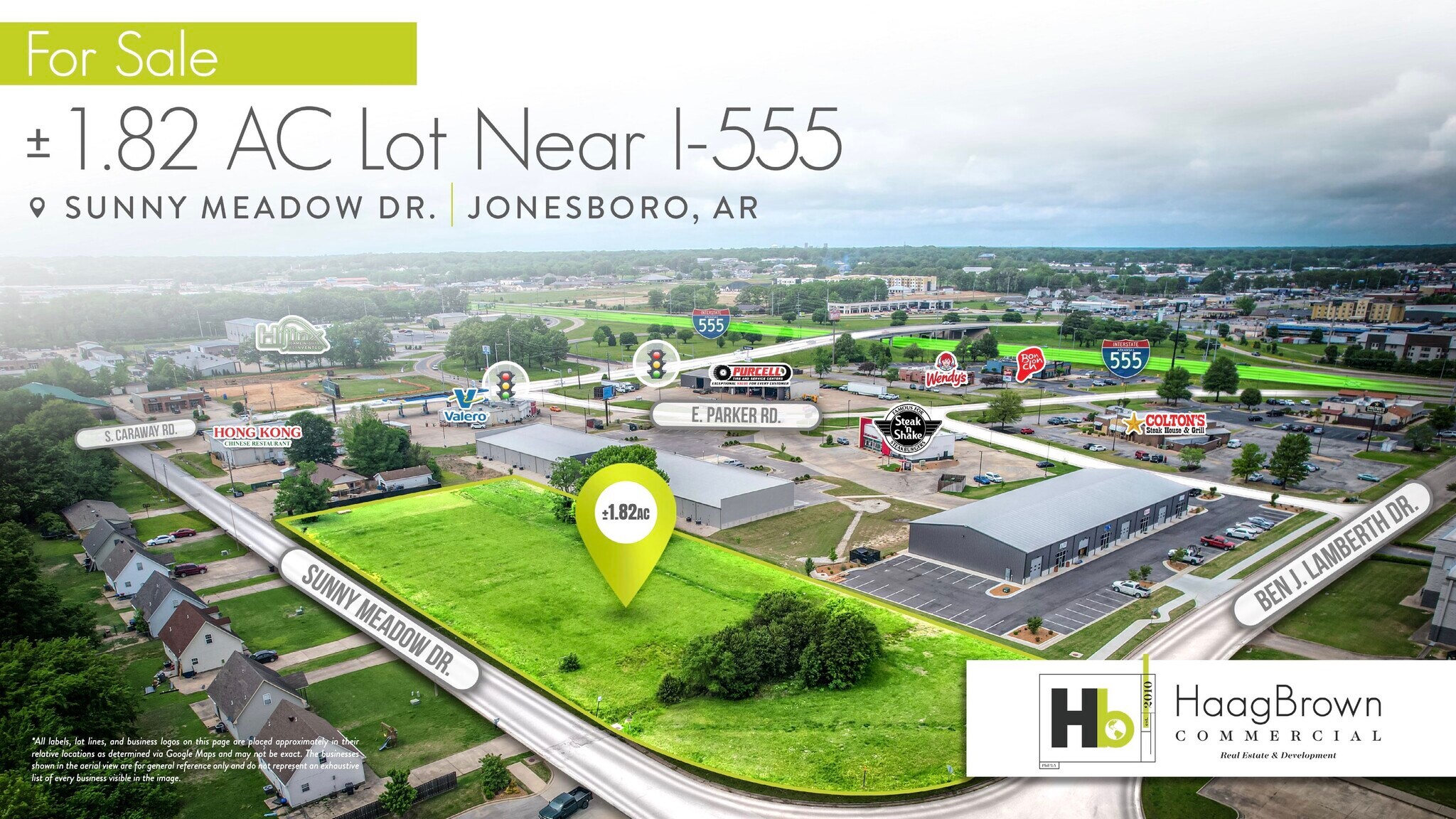 2420 Sunny Meadow Dr, Jonesboro, AR for sale Aerial- Image 1 of 4