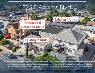 Plus de détails pour 1323 E Adams Blvd, Los Angeles, CA - Multi-résidentiel à vendre