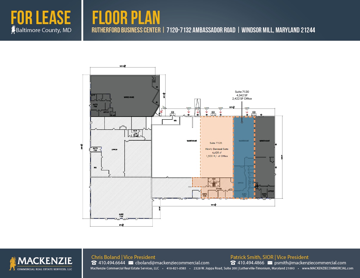 7120-7132 Ambassador Rd, Windsor Mill, MD à louer Plan d’étage- Image 1 de 1
