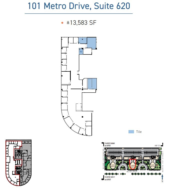 83-101 Metro Dr, San Jose, CA à louer Plan d’étage- Image 1 de 1