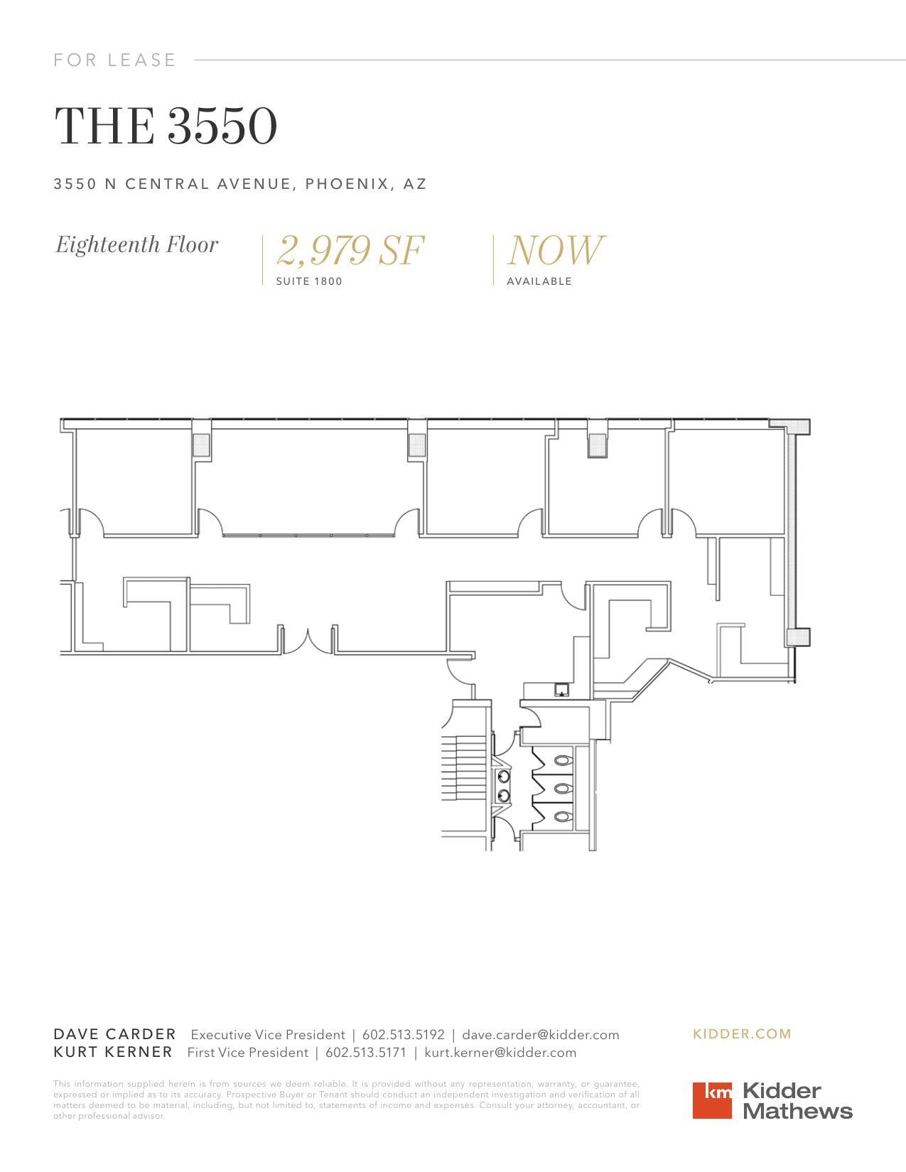 3550 N Central Ave, Phoenix, AZ à louer Plan d’étage- Image 1 de 1