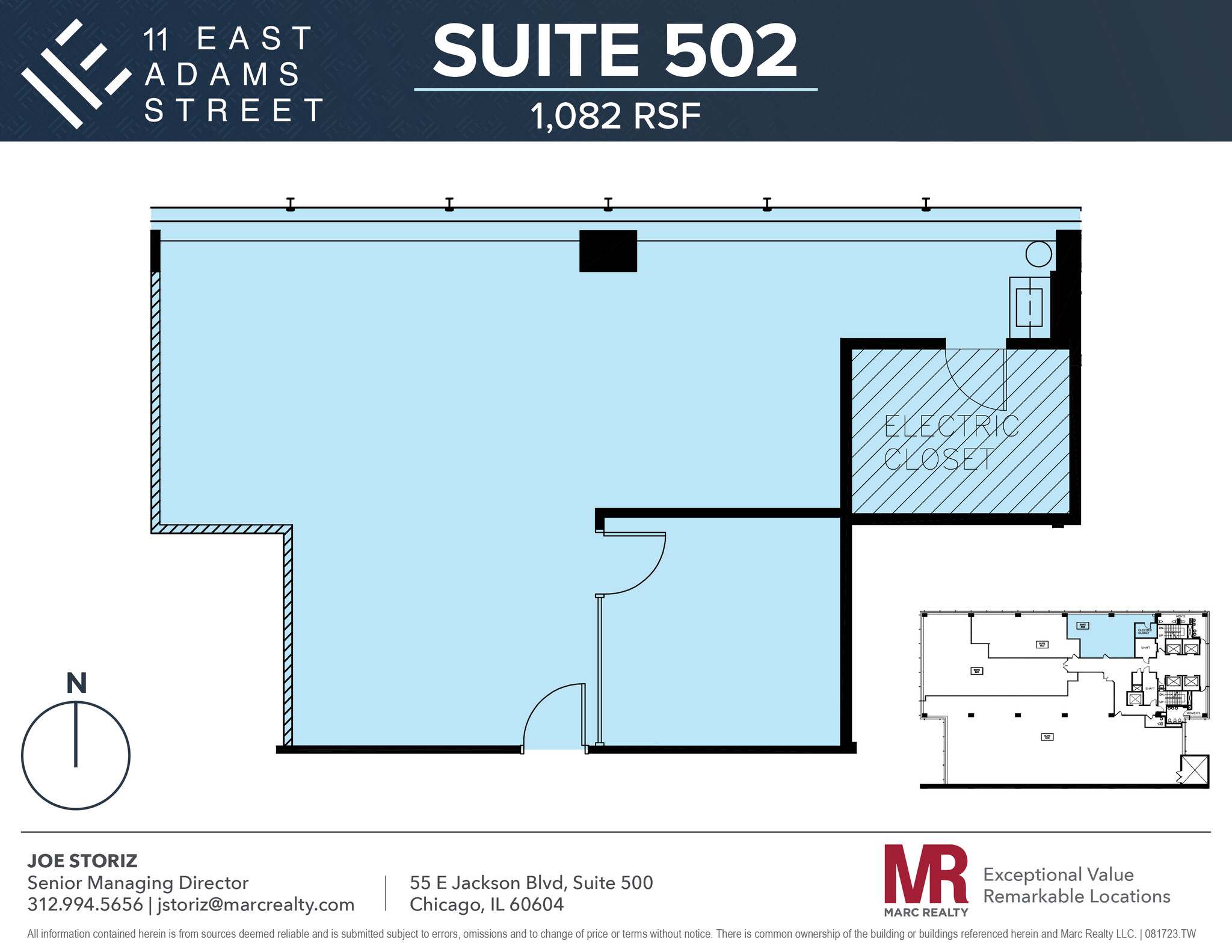 11 E Adams St, Chicago, IL for lease Floor Plan- Image 1 of 7