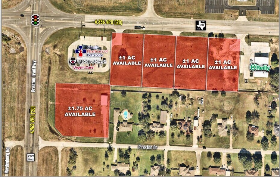 Hwy 289 & FM 120, Pottsboro, TX à vendre - Plan de site - Image 2 de 2