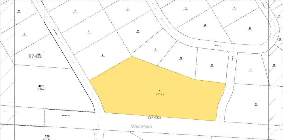 1615 West Chester Pike, West Chester, PA for lease - Plat Map - Image 2 of 6