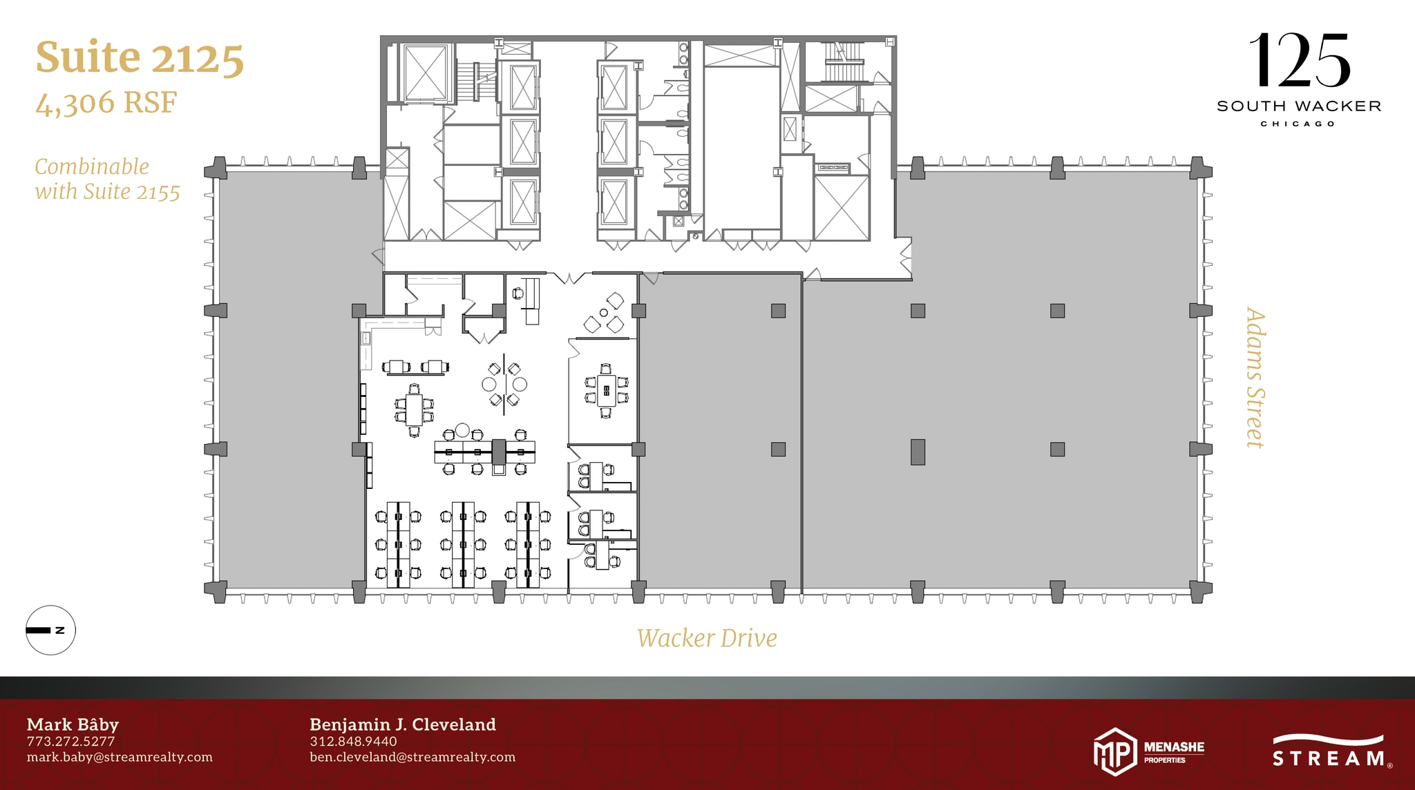 125 S Wacker Dr, Chicago, IL à louer Plan d’étage- Image 1 de 1