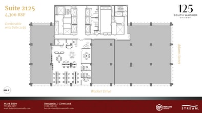 125 S Wacker Dr, Chicago, IL à louer Plan d’étage- Image 1 de 1