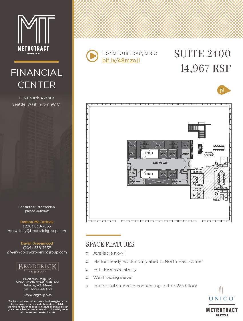 1215 4th Ave, Seattle, WA à louer Plan d’étage- Image 1 de 1