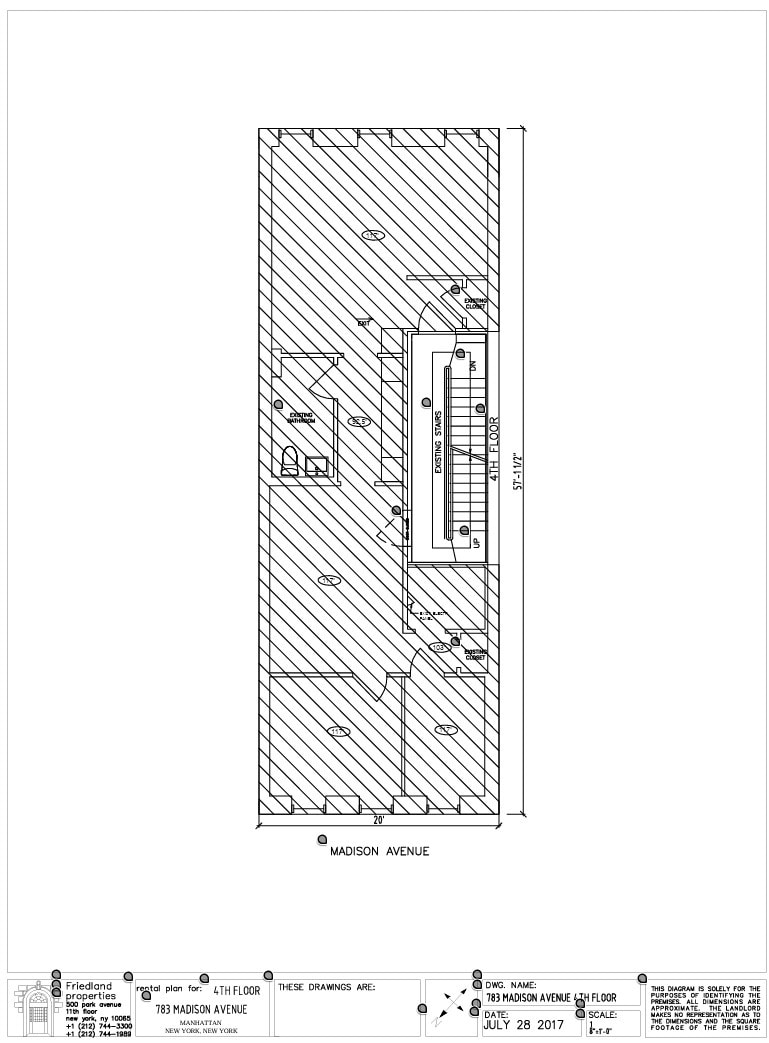 783 Madison Ave, New York, NY à louer Plan d’étage- Image 1 de 4