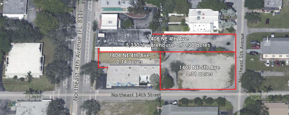 1401 NE 5th Ave & 1404-1408 NE 4th Ave portfolio of 3 properties for sale on LoopNet.ca - Aerial - Image 2 of 4