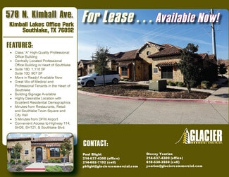 Plus de détails pour 578 N Kimball Ave, Southlake, TX - Bureau à louer
