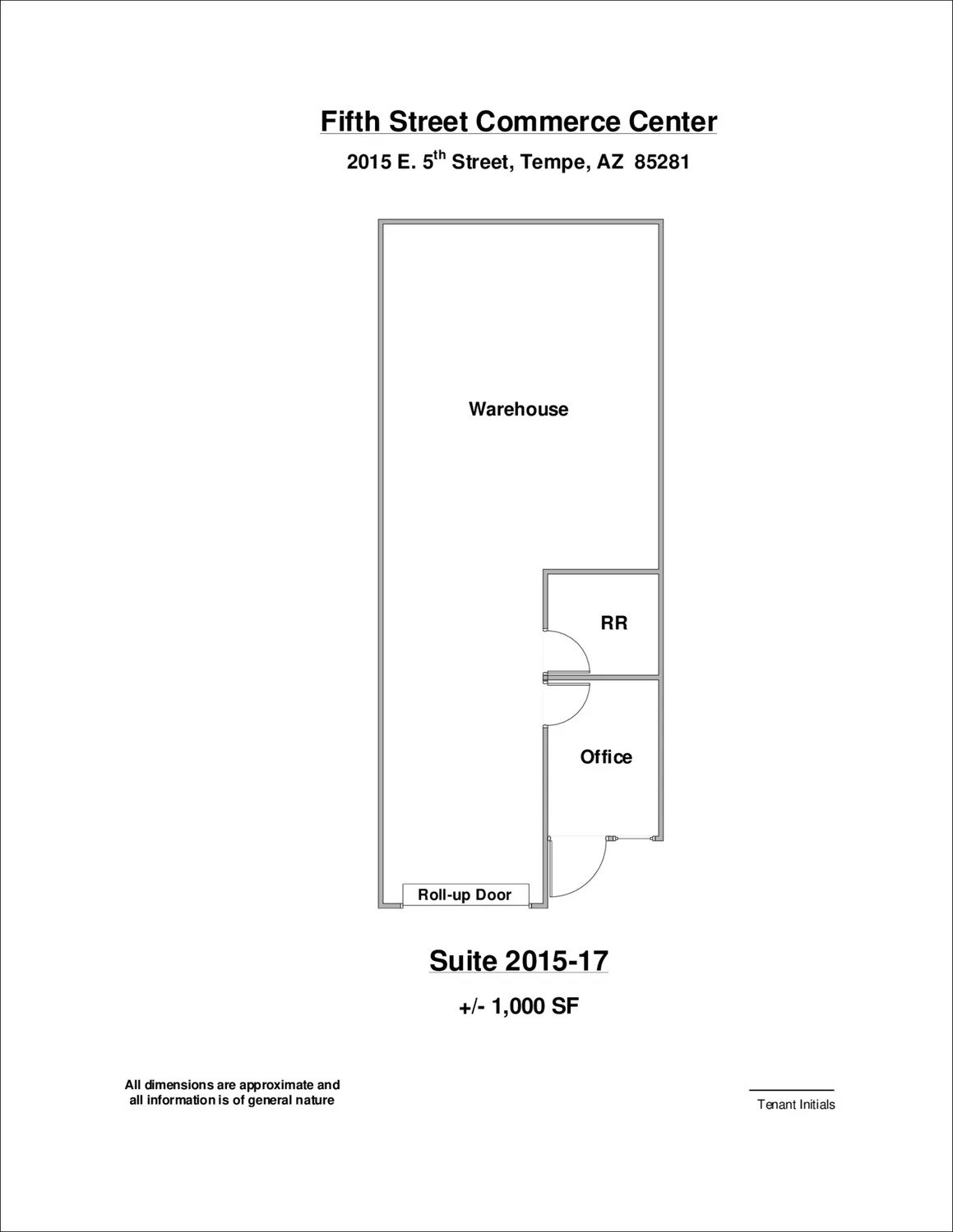 2009 E 5th St, Tempe, AZ for lease Floor Plan- Image 1 of 1