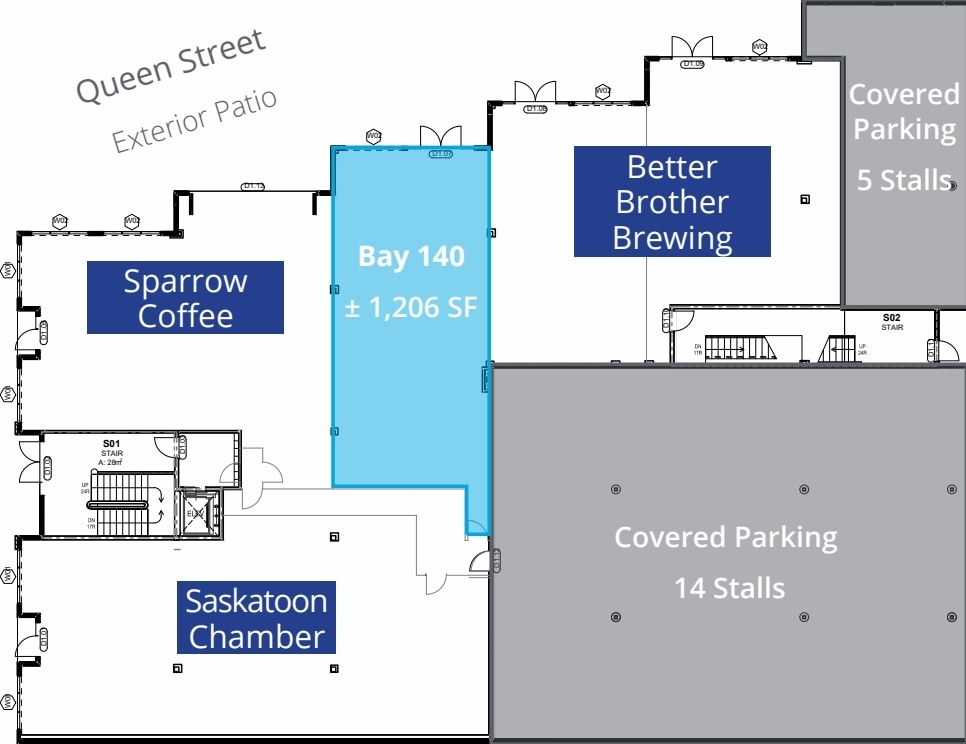 536 2nd Av N, Saskatoon, SK à louer Plan d’étage- Image 1 de 3