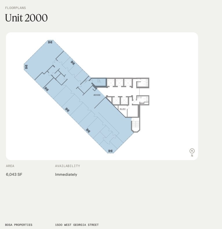 1500 W Georgia St, Vancouver, BC for lease Floor Plan- Image 1 of 1