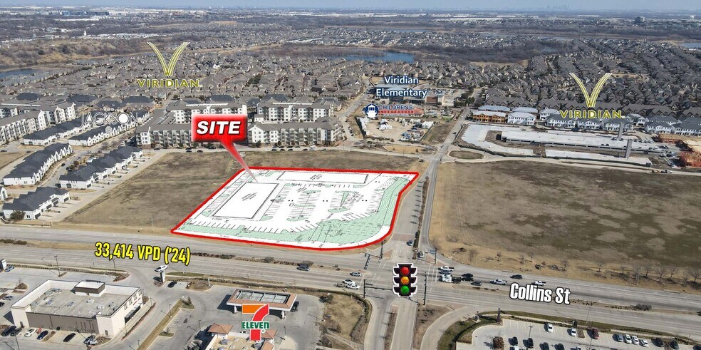 NEC of N Collins St & Blue Lake Blvd, Arlington, TX à louer - Photo du bâtiment - Image 2 de 3