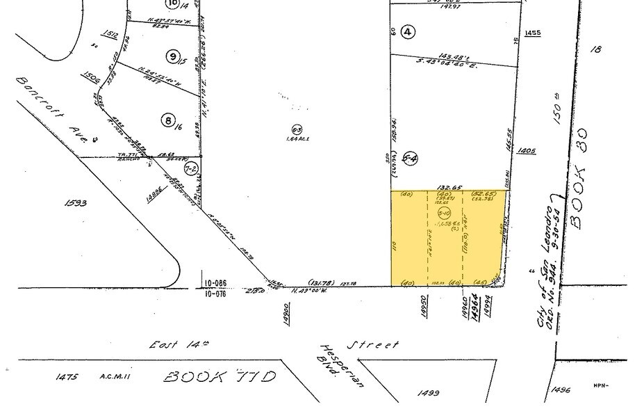 14964 E 14th St, San Leandro, CA à louer - Plan cadastral - Image 3 de 4
