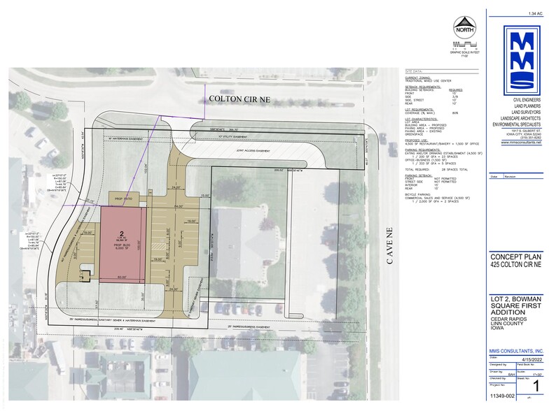 425 Colton Cir NE, Cedar Rapids, IA à vendre - Plan de site - Image 2 de 2