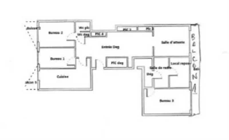 Bureau dans Vincennes à vendre - Plan d’étage - Image 2 de 2