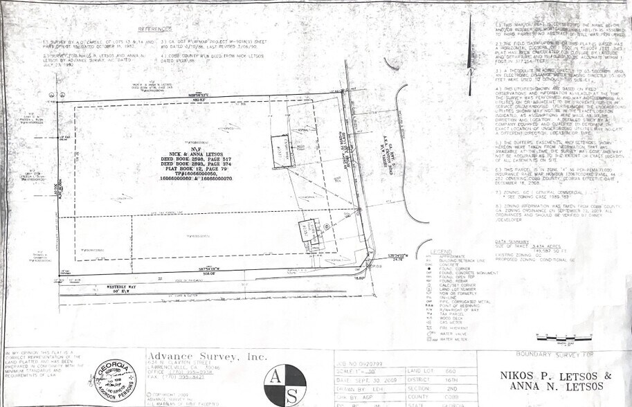 2387 Canton Rd, Marietta, GA à vendre - Plan cadastral - Image 2 de 12