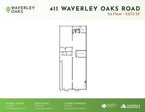 411 Waverley Oaks Rd, Waltham, MA à louer Plan d’étage- Image 1 de 1