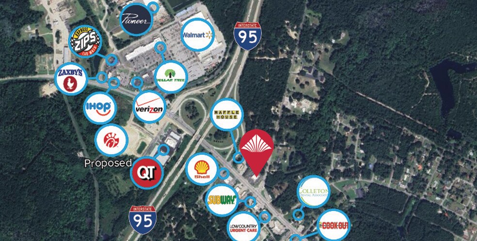 1584 Bells Hwy, Walterboro, SC à louer - Aérien - Image 3 de 3