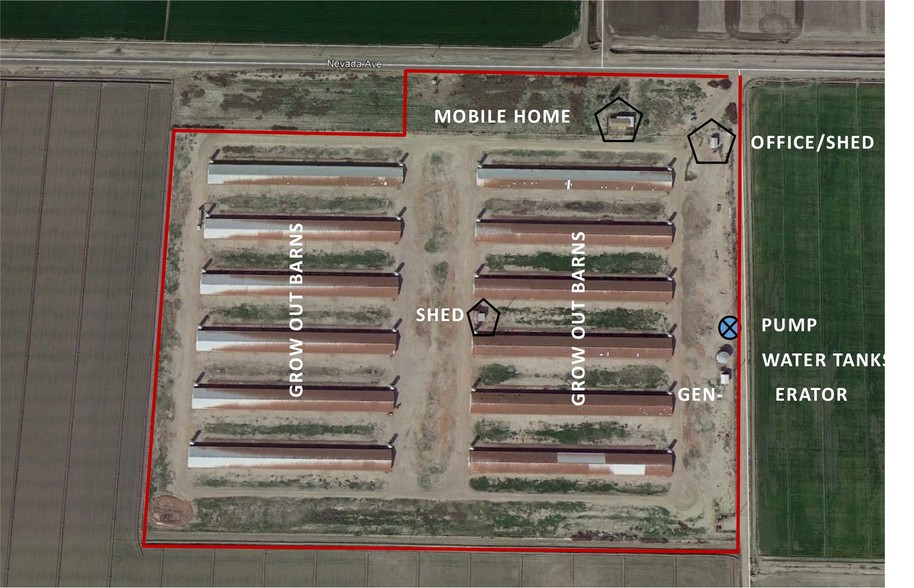 11005 Nevada Ave, Hanford, CA for sale - Aerial - Image 1 of 1