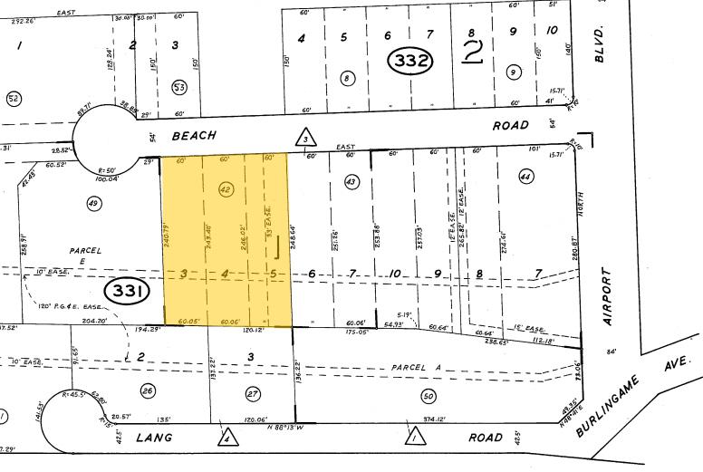 381 Beach Rd, Burlingame, CA for lease - Plat Map - Image 3 of 5