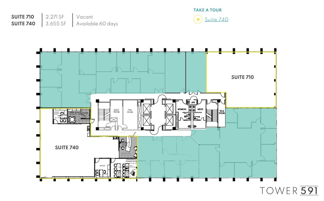 591 Camino de la Reina, San Diego, CA for lease Floor Plan- Image 1 of 1