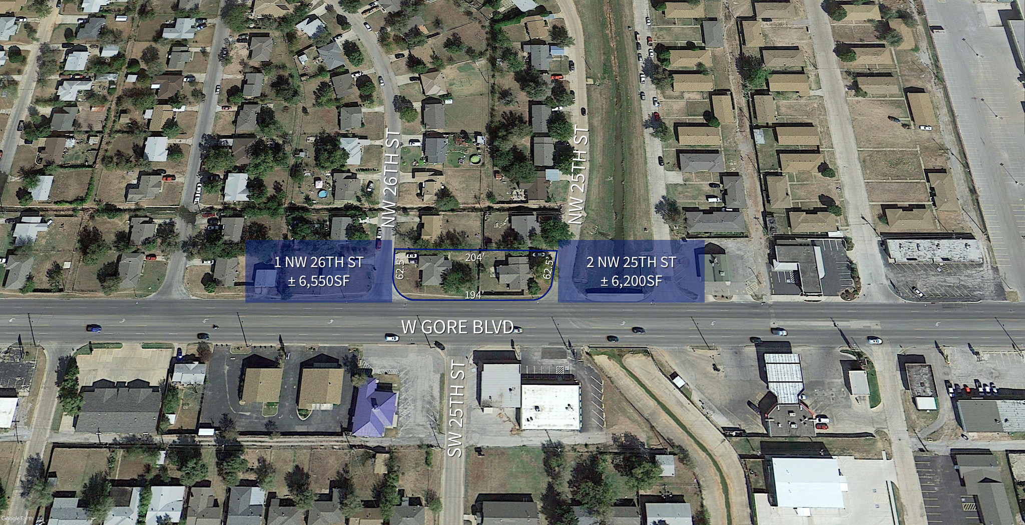 1 NW 26th And 2 NW 25th St, Lawton, OK for sale Aerial- Image 1 of 2