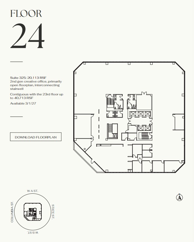 401 W A St, San Diego, CA à louer Plan d’étage- Image 1 de 1