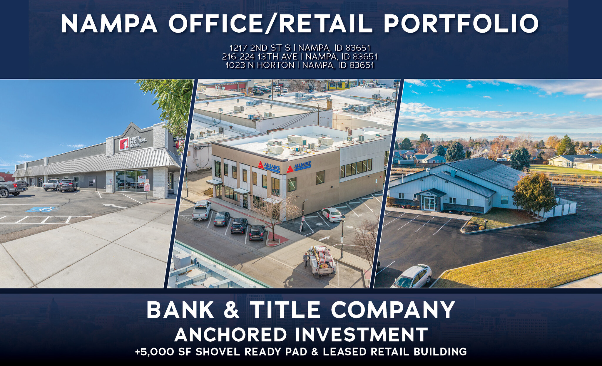 Nampa Office/Retail Portfolio portefeuille de 3 propriétés à vendre sur LoopNet.ca Photo principale- Image 1 de 15