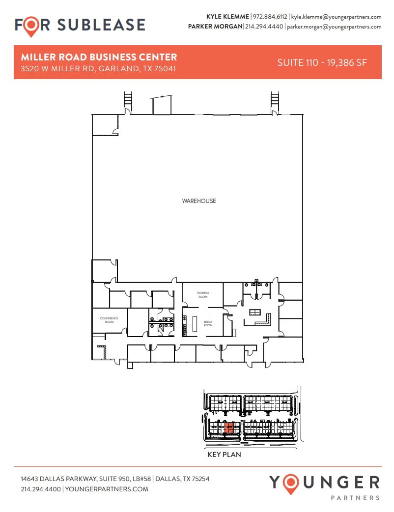 3520 W Miller Rd, Garland, TX à louer Plan d’étage- Image 1 de 1