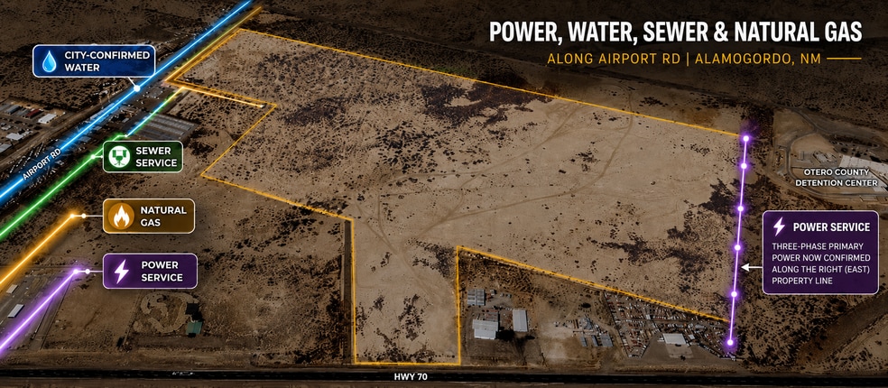 Hwy 70 Frontage w/dual access on Airport Rd, Alamogordo, NM for sale - Building Photo - Image 3 of 14