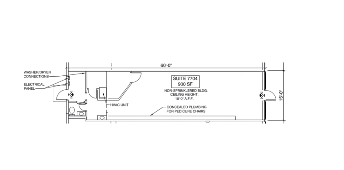 7702-7760 Spalding Dr, Norcross, GA à louer Plan d’étage- Image 1 de 1