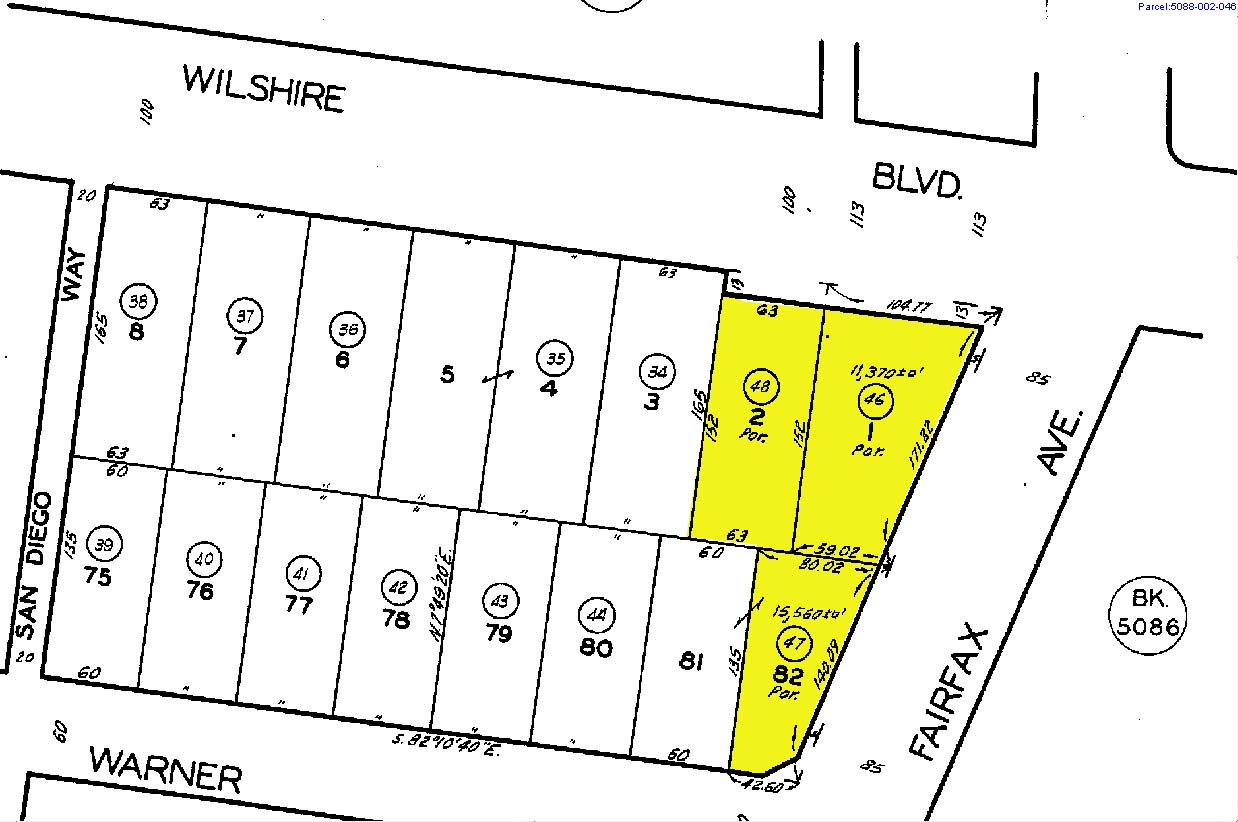 6100 Wilshire Blvd, Los Angeles, CA à vendre Plan cadastral- Image 1 de 1