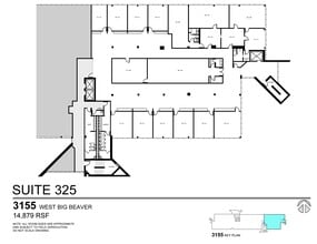 3155 W Big Beaver Rd, Troy, MI for lease Floor Plan- Image 1 of 1