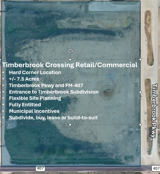 NWC FM-407 & Timberbrook Parkway, Justin, TX à vendre - Photo du bâtiment - Image 3 de 7