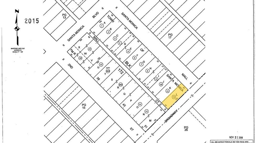 223-227 Broadway, Santa Monica, CA à louer - Plan cadastral - Image 2 de 6