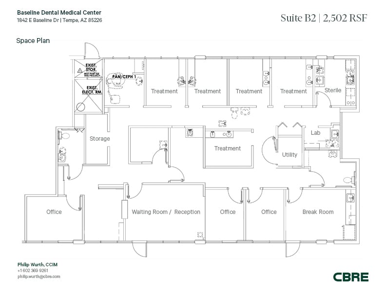 1840-1844 E Baseline Rd, Tempe, AZ for lease Floor Plan- Image 1 of 1