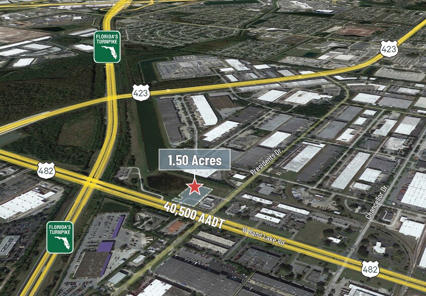 2515 West Sand Lake Road, Orlando, FL à vendre - Aérien - Image 2 de 4