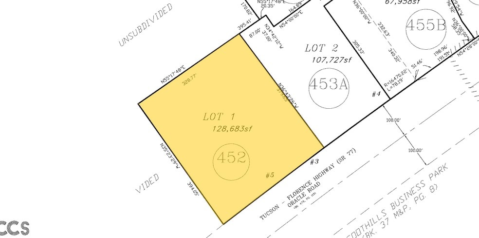 11015 N Oracle Rd, Oro Valley, AZ for lease - Plat Map - Image 3 of 9