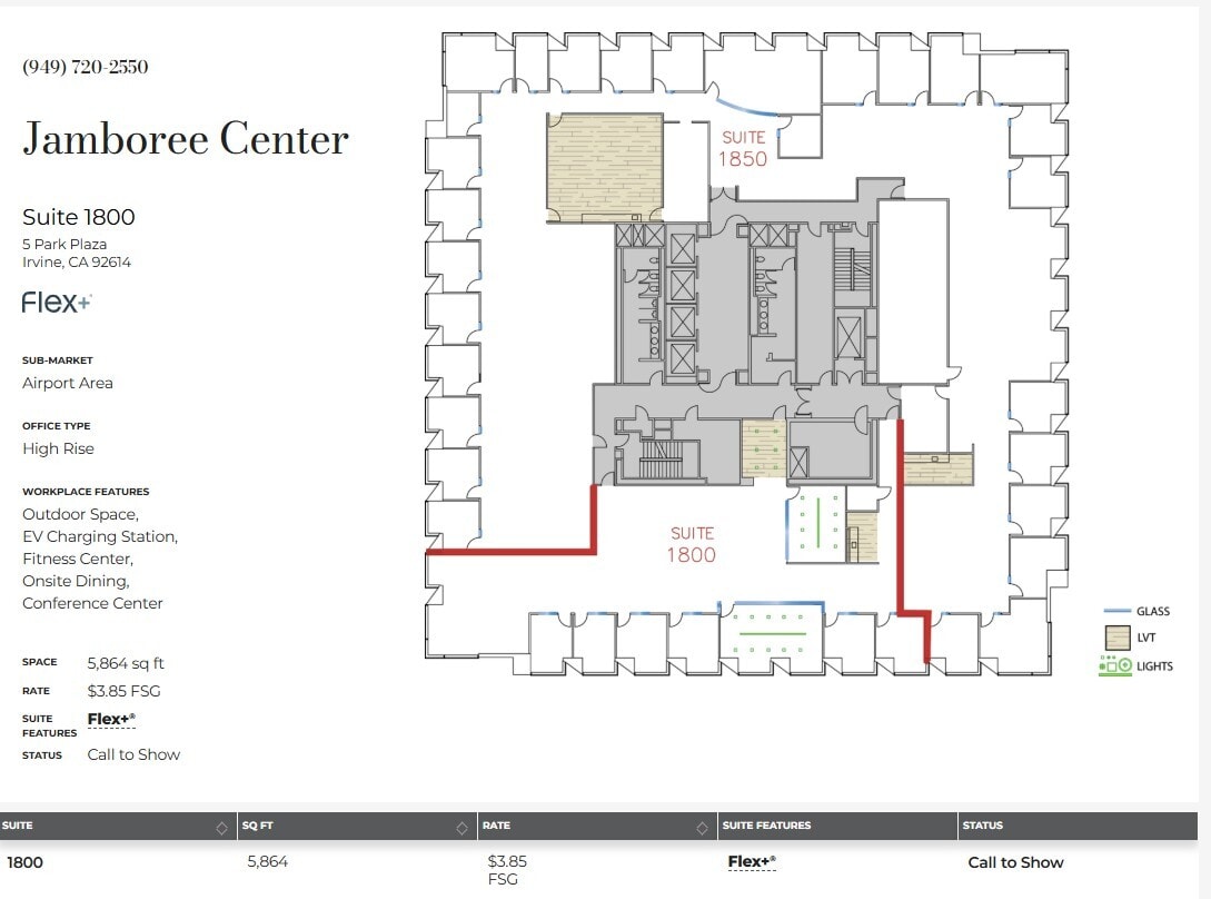5 Park Plaza, Irvine, CA for lease Floor Plan- Image 1 of 1
