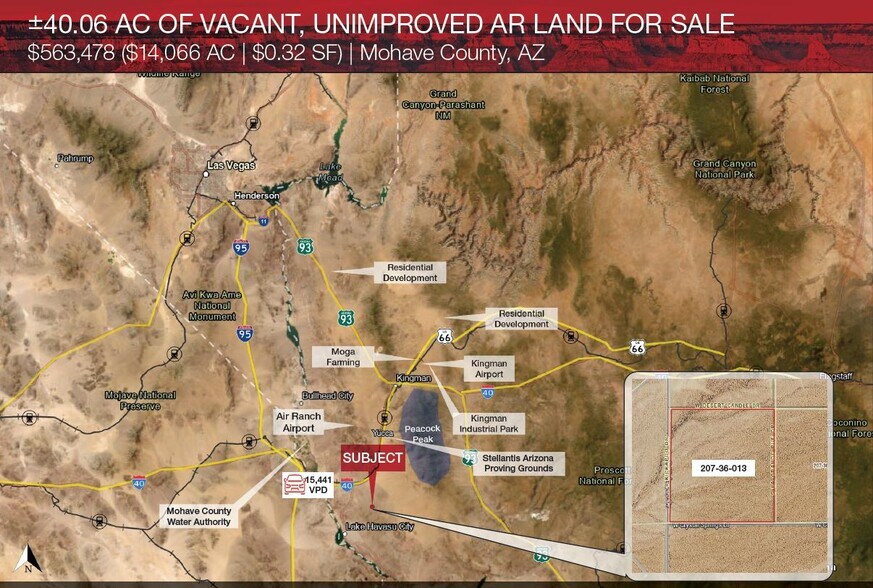 S W Crystal Springs Dr & S Kickapoo Dr, Yucca, AZ for sale - Aerial - Image 1 of 1