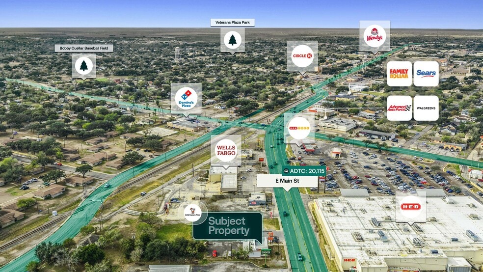 1142 E Main St, Alice, TX for sale - Aerial - Image 2 of 3