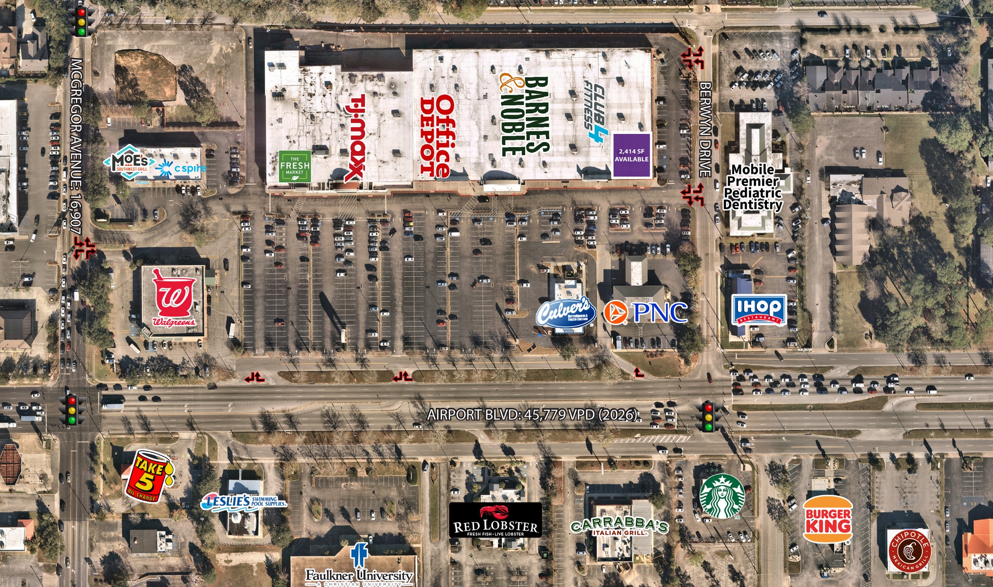 3930-3940 Airport Blvd, Mobile, AL for lease Building Photo- Image 1 of 9