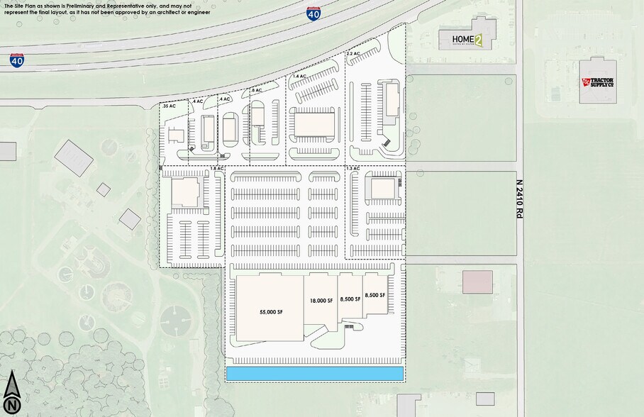 900 S Access Rd, Weatherford, OK for lease - Site Plan - Image 2 of 2